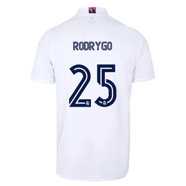 Camiseta Real Madrid 1ª NO.25 Rodrygo 2020-2021 Blanco